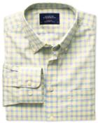 Charles Tyrwhitt Charles Tyrwhitt Classic Fit Non-iron Poplin Check Yellow And Sky Shirt