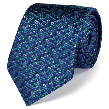 Charles Tyrwhitt Charles Tyrwhitt Luxury Blue Micro Triangle Jermyn Street Geometric Tie