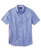 Charles Tyrwhitt Charles Tyrwhitt Classic Fit Short Sleeve Mid Blue Cotton Dress Shirt Size Large