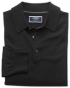 Charles Tyrwhitt Black Merino Wool Polo Neck Sweater Size Small By Charles Tyrwhitt