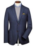 Charles Tyrwhitt Slim Fit Blue Puppytooth Italian Wool Flannel Wool Blazer Size 36 By Charles Tyrwhitt