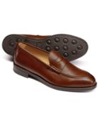  Chestnut Penny Loafers Size 11.5 By Charles Tyrwhitt