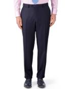 Charles Tyrwhitt Navy Classic Fit Birdseye Travel Suit Wool Pants Size W30 L38 By Charles Tyrwhitt