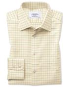 Charles Tyrwhitt Extra Slim Fit Country Check Multi Cotton Dress Casual Shirt Single Cuff Size 14.5/32 By Charles Tyrwhitt