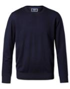  Navy Merino Wool Crew Neck 100percent Merino Wool Sweater Size Large By Charles Tyrwhitt
