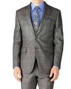 Charles Tyrwhitt Charles Tyrwhitt Grey Check Classic Fit Twill Business Suit Wool Jacket Size 38