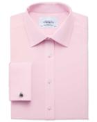 Charles Tyrwhitt Charles Tyrwhitt Slim Fit Non-iron Poplin Light Pink Cotton Dress Shirt Size 14.5/32