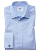 Charles Tyrwhitt Extra Slim Fit Egyptian Cotton Royal Oxford Sky Blue Dress Shirt Single Cuff Size 14.5/32 By Charles Tyrwhitt