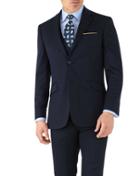 Charles Tyrwhitt Navy Slim Fit Hairline Business Suit Wool Jacket Size 40 By Charles Tyrwhitt