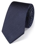 Charles Tyrwhitt Charles Tyrwhitt Navy Silk Classic Textured Spot Slim Tie