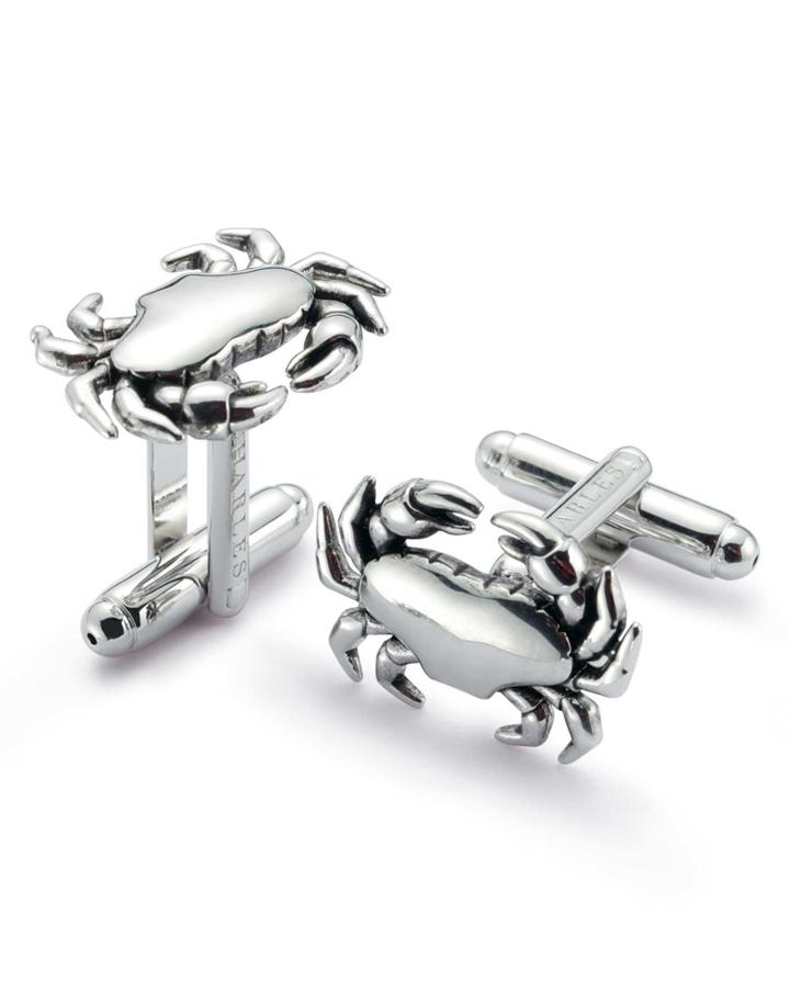  Silver Crab Cufflinks By Charles Tyrwhitt
