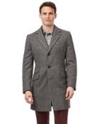  Brown Herringbone British Wool Epsom Wool Coat Size 36 By Charles Tyrwhitt