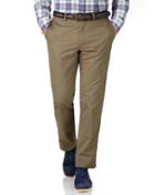 Charles Tyrwhitt Beige Slim Fit Flat Front Cotton Chino Pants Size W30 L34 By Charles Tyrwhitt