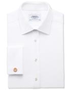 Charles Tyrwhitt Charles Tyrwhitt Classic Fit Egyptian Cotton Diamond Texture White Dress Shirt Size 15/33