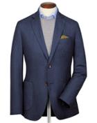 Charles Tyrwhitt Slim Fit Blue Puppytooth Italian Wool Flannel Wool Blazer Size 38 By Charles Tyrwhitt