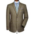 Charles Tyrwhitt Charles Tyrwhitt Light Slim Fit Olive Windowpane Luxury Summer Tweed Cotton Jacket Size 38