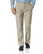  Stone Classic Fit Easy Care Linen Tailored Pants Size W32 L30 By Charles Tyrwhitt