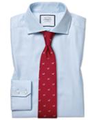  Slim Fit Cutaway Collar Cotton Stretch With Tencel&trade; Blue Cotton Tencel Dress Shirt Single Cuff Size 14.5/33 By Charles Tyrwhitt