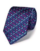 Charles Tyrwhitt Blue Silk Luxury Multi Diamond Geometric Tie By Charles Tyrwhitt