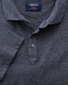  Navy And White Stripe Cotton Polo Size Large By Charles Tyrwhitt