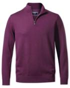  Dark Purple Zip Neck Merino Wool Sweater Size Large By Charles Tyrwhitt