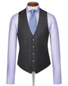 Charles Tyrwhitt Charles Tyrwhitt Charcoal Sharkskin Travel Suit Wool Vest Size W38