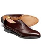 Charles Tyrwhitt Charles Tyrwhitt Brown Hallworthy Calf Leather Toe Cap Brogue Derby Shoes Size 11.5