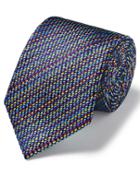  Multi Dash Luxury English Geometric Silk Tie By Charles Tyrwhitt