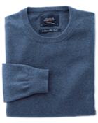 Charles Tyrwhitt Charles Tyrwhitt Blue Cotton Cashmere Crew Neck Jumper