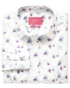 Charles Tyrwhitt Charles Tyrwhitt Women's Semi-fitted Non-iron Cotton Iris Printed Multicolour Shirt