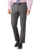  Light Grey Slim Fit Wool With Cashmere Italian Suit Wool/cashmere Pants Size W30 L38 By Charles Tyrwhitt