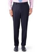  Ink Blue Classic Fit Birdseye Travel Suit Wool Pants Size W32 L30 By Charles Tyrwhitt