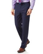  Blue Classic Fit Twill Business Suit Wool Pants Size W32 L30 By Charles Tyrwhitt
