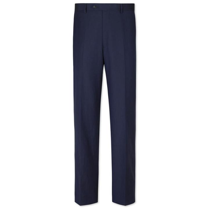 Charles Tyrwhitt Charles Tyrwhitt Navy Classic Fit Abercorn Wool Linen Suit Wool/linen Pants Size W34 L38
