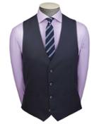  Midnight Blue Adjustable Fit Merino Business Suit Merino Wool Waistcoat Size W36 By Charles Tyrwhitt