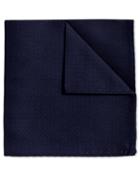 Charles Tyrwhitt Navy Textured Plain Classic Silk Pocket Square By Charles Tyrwhitt