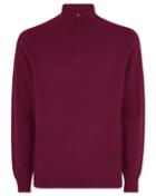  Berry Cashmere Zip Neck Sweater Size Medium By Charles Tyrwhitt
