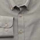 Charles Tyrwhitt Charles Tyrwhitt Classic Fit Grey Herringbone Cotton Dress Shirt Size Small