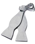  Silver Self Tie Silk Bow Tie By Charles Tyrwhitt