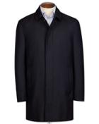  Navy Herringbone Wool Car Wool Coat Size 40 By Charles Tyrwhitt