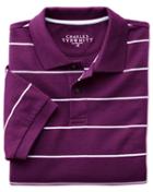 Charles Tyrwhitt Purple And White Stripe Pique Cotton Polo Size Xxl By Charles Tyrwhitt