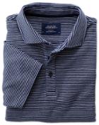Charles Tyrwhitt Charles Tyrwhitt Classic Fit Blue And White Striped Polo Shirt