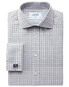 Charles Tyrwhitt Charles Tyrwhitt Extra Slim Fit Prince Of Wales Silver Cotton Dress Shirt Size 14.5/32