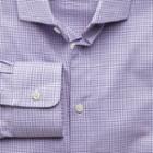 Charles Tyrwhitt Charles Tyrwhitt Extra Slim Fit Business Casual Melange Puppytooth Purple Cotton Dress Shirt Size 17/33