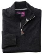 Charles Tyrwhitt Charcoal Cashmere Zip Neck Sweater Size Medium By Charles Tyrwhitt