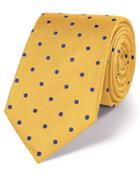 Charles Tyrwhitt Gold And Blue Silk Spot Classic Tie By Charles Tyrwhitt