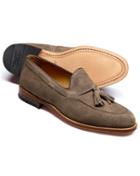 Charles Tyrwhitt Beige Keybridge Suede Tassel Loafers Size 11.5 By Charles Tyrwhitt