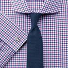 Charles Tyrwhitt Charles Tyrwhitt Extra Slim Fit Non-iron Spread Collar Textured Gingham Berry Cotton Dress Shirt Size 15.5/36
