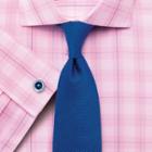 Charles Tyrwhitt Charles Tyrwhitt Classic Fit Semi-spread Collar Prince Of Wales Check Pink Cotton Dress Shirt Size 15/34