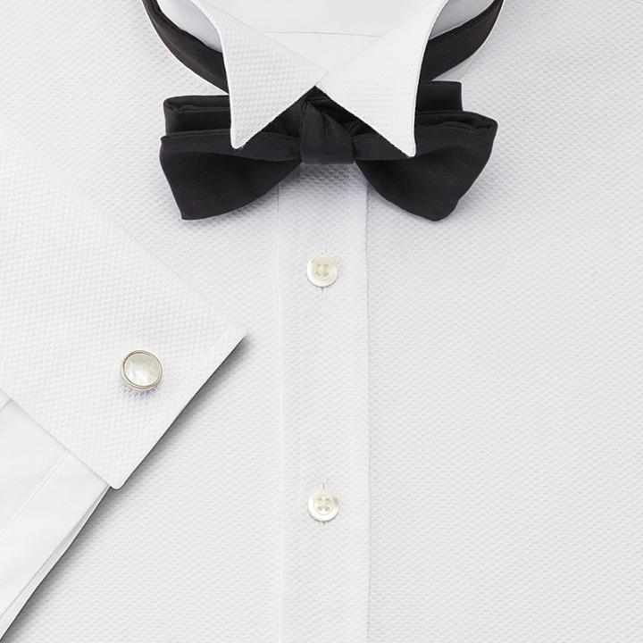 Charles Tyrwhitt Charles Tyrwhitt Classic Fit Wing Collar Marcella Bib Front Tuxedo Egyptian Cotton Dress Shirt Size 16.5/35